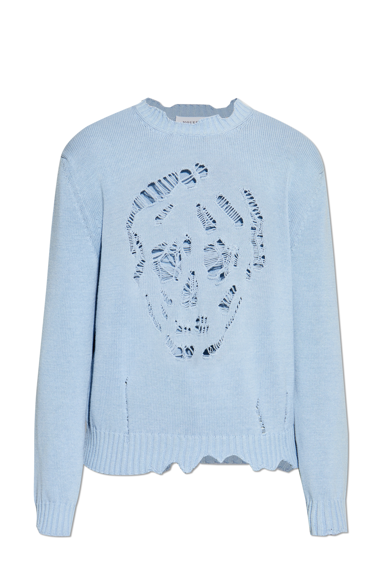 【送料&関税込】Alexander McQueen Light-blue Cotton Sweater Light blue Cotton sweater Alexander McQueen - Vitkac Canada